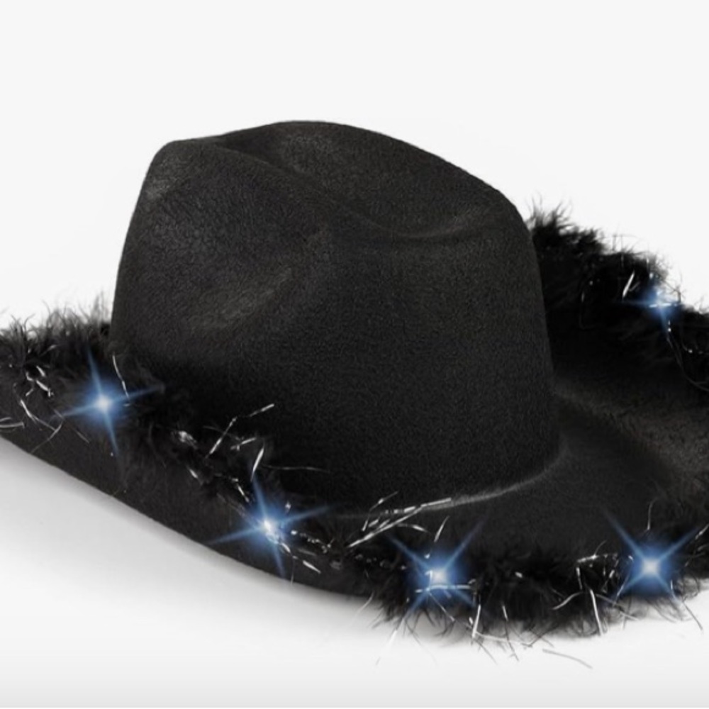 SOLD! Black Cowboy Hat With Lights (SOLD)